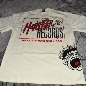 Hellstar Studios Records New Short Sleeve T-Shirt Cream Small Path To Paradise